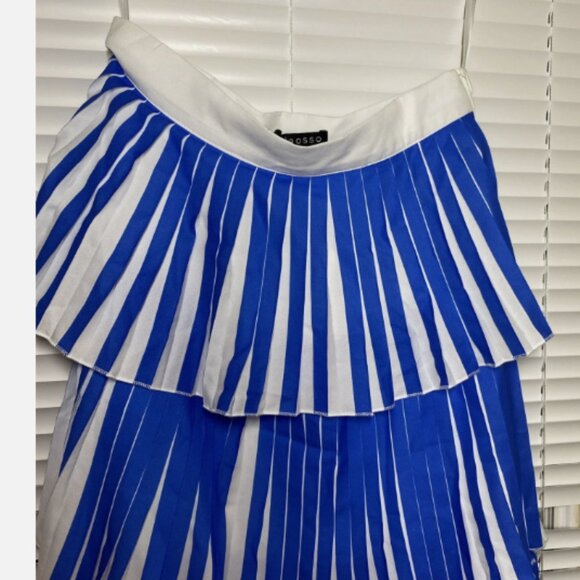 Mima Rosso Layered Pleated Skirt - Picture 7 of 8